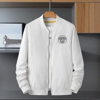

Thin Casual Men Coats Fashion Embroidery Jackets Men Build-in Pocket Male Coat 2020 Spring Autumn New Mens Jackets Men Clothing