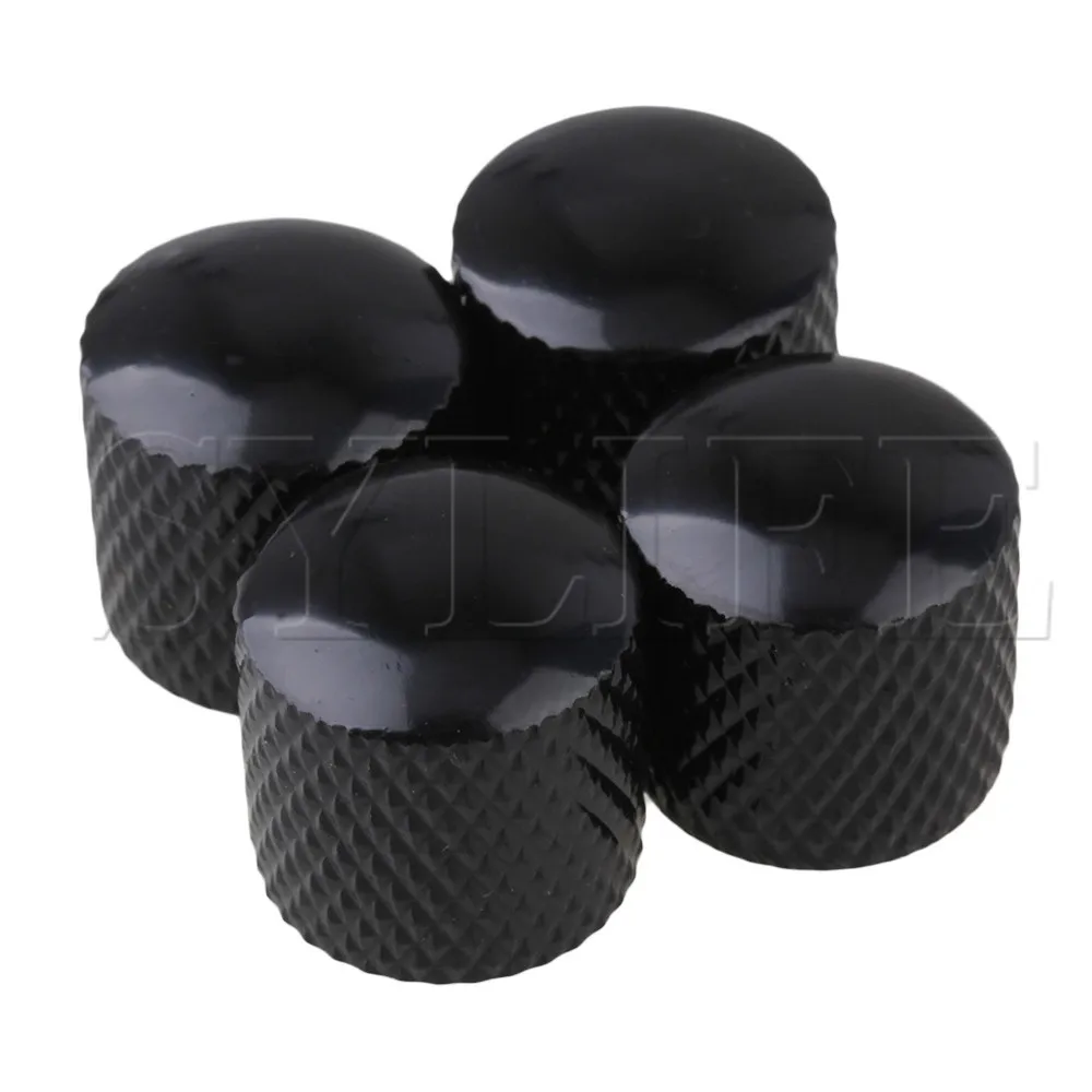 4pcs Black Metal Dome Tone volume Knob For Electric Guitar