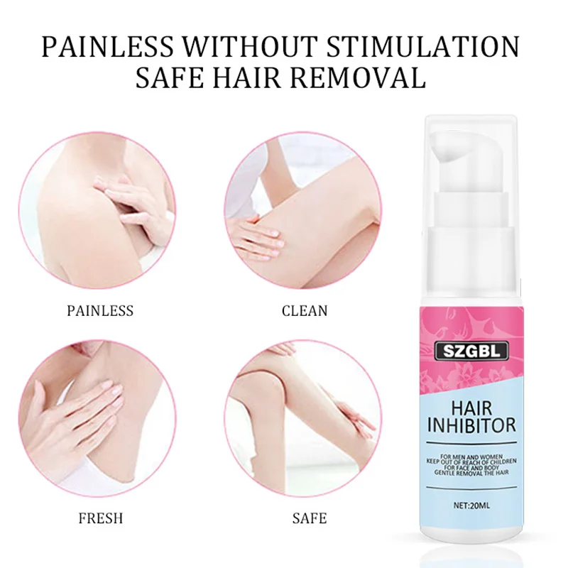 20 мл, Женский мощный Перманентный безболезненный спрей для удаления волос, ингибитор роста волос, питательный крем для удаления волос, гладкая кожа