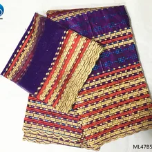 LIULANZHI фиолетовый Базен кружевной ткани вышивка riche getzner с камнями дизайн Африканский Базен хлопчатобумажная ткань 5+ 2 ярдов ML47B52