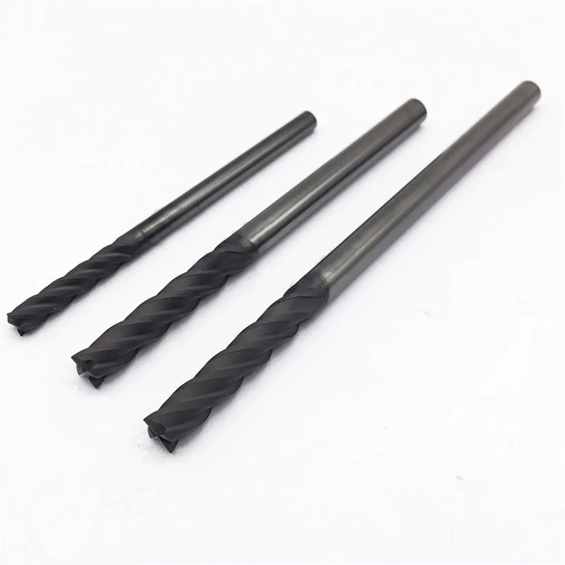 

4Flutes 4,6,8*75mm ertra length flat end mill for Graphite Spiral Bit Milling Tools Carbide CNC with diamond coating