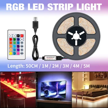 

RGB USB Led Strip Light 5V Led Smart Strip Waterproof Tape Diode Ribbon Flexible Lamp RGBW Colour Light 0.5M~5M Led Decor Lamp