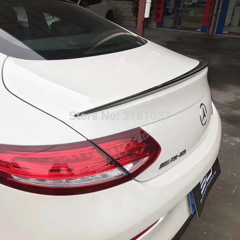 Для Benz W205 две двери C180 C250 C350 C63 ABS пластик Неокрашенный задний спойлер на крыло