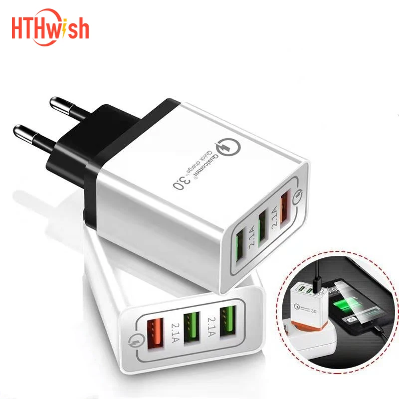 Купить Универсальное быстрое зарядное устройство Usb 3 0 для Iphone 5 7 8 стандарта ЕС с быстрой | Зарядки для телефонов (4000019299553)