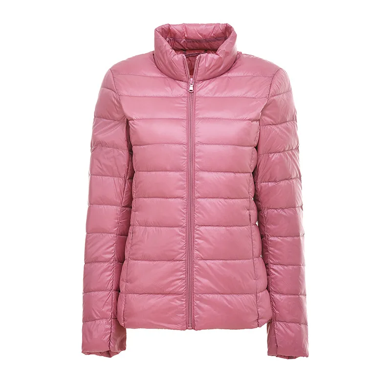 2019 женское тонкое пальто с утиным пухом светильник со стоячим воротником женская