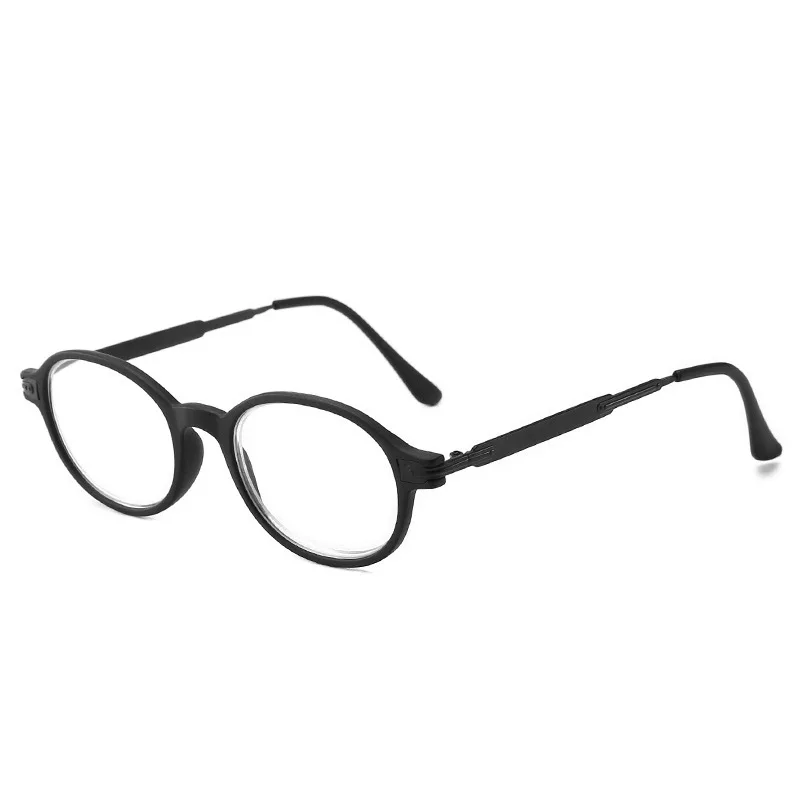 Ahora Anti Blue Light Reading Small Frame Round Presbyopia Glasses Eyewear For Men Women Hyperopia Eyeglasses With Diopters - Цвет оправы: black