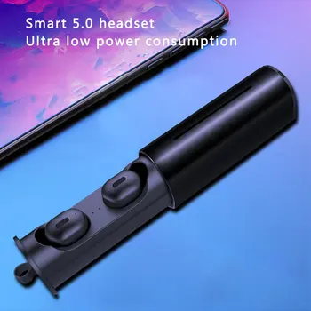 

Wireless Earphone 5.0 True Wireless 3D Stereo Earbuds With Dual Mic Sports Waterproof Earphones Auto Pairing Headset