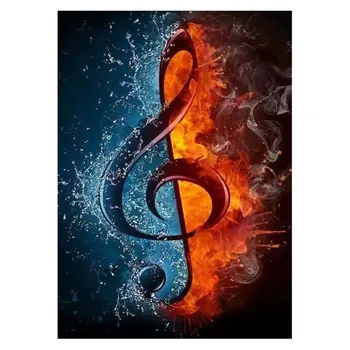 

Dpsprue 5d Diy Square/Round Diamond Painting Music Embroidery Diamond Paintings Needlework Mosaic Kit Painting Gift