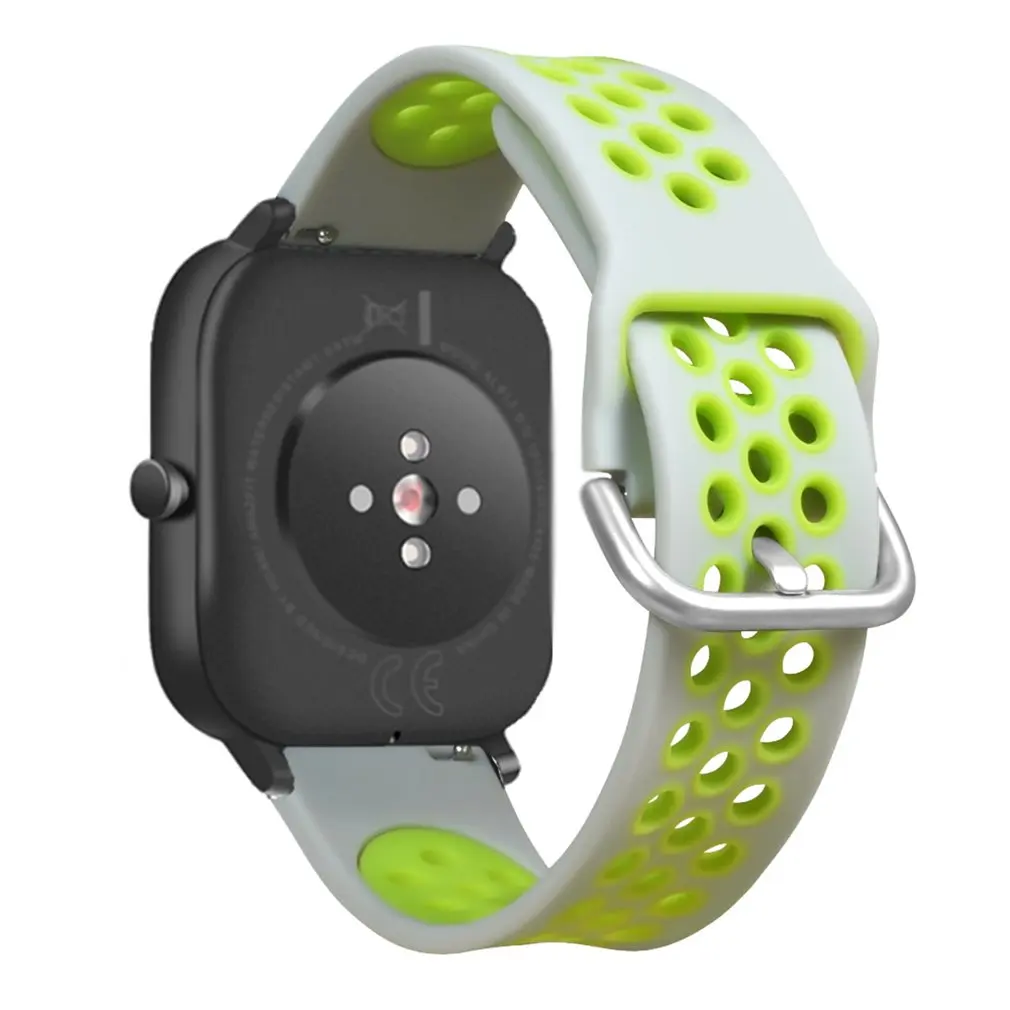 Ремешок для часов Huami Amazfit GTS 20 мм ремешок для часов Силиконовый сменный ремешок на запястье ремешок 2 цвета с отверстиями ремешок для часов