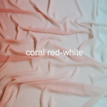 Качественное шифоновое газовое свадебное платье tissu материал коралловый градиент шифоновая ткань tecido