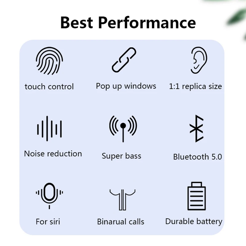 i90000 Tws Support the latest ios13 system1:1 Smart Sensor Wireless Bluetooth Earphones 1536U PK 1536P H1 W1chip i10 i1000 i200