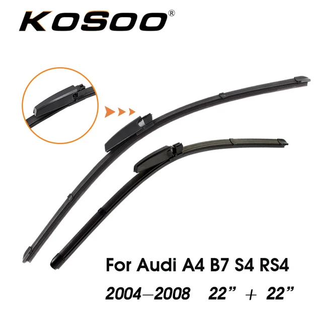 KOSOO Car Wiper LHD Front Wiper Blades For Audi A4 B7 S4 RS4 2004 - 2008 Windshield Windscreen Front Window 22