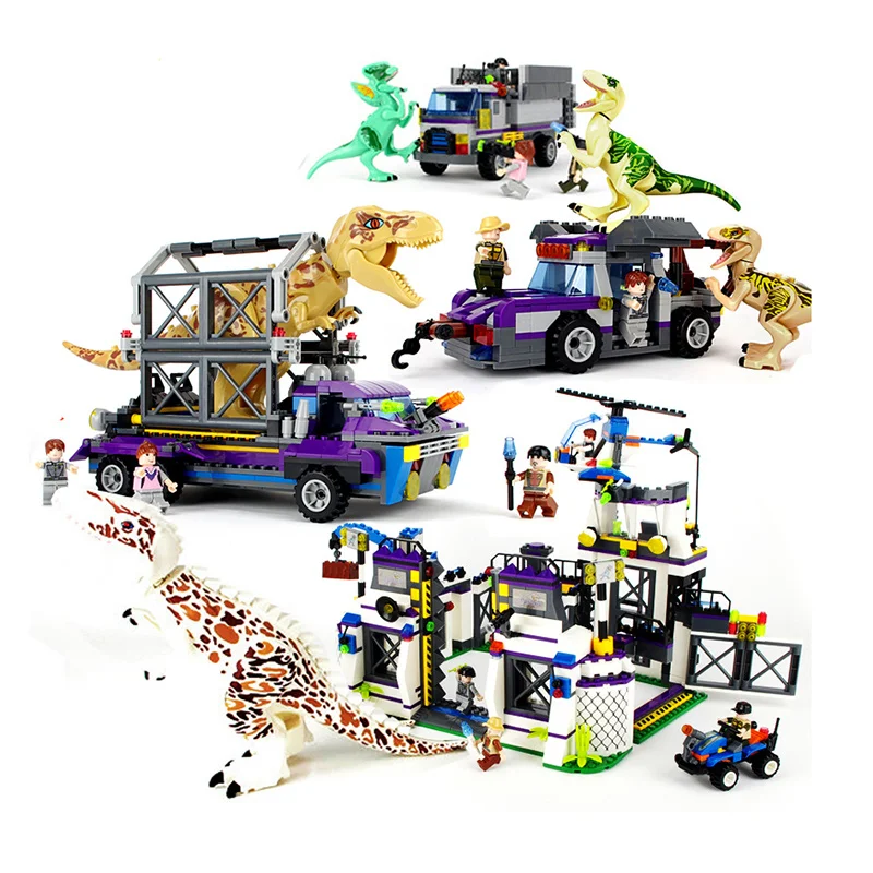

Jurassic World 2 Dinosaurs Figures Building Blocks Toys Tyrannosaurus Rex Brick Children Boy Dinosaurs Toys Kids Gift