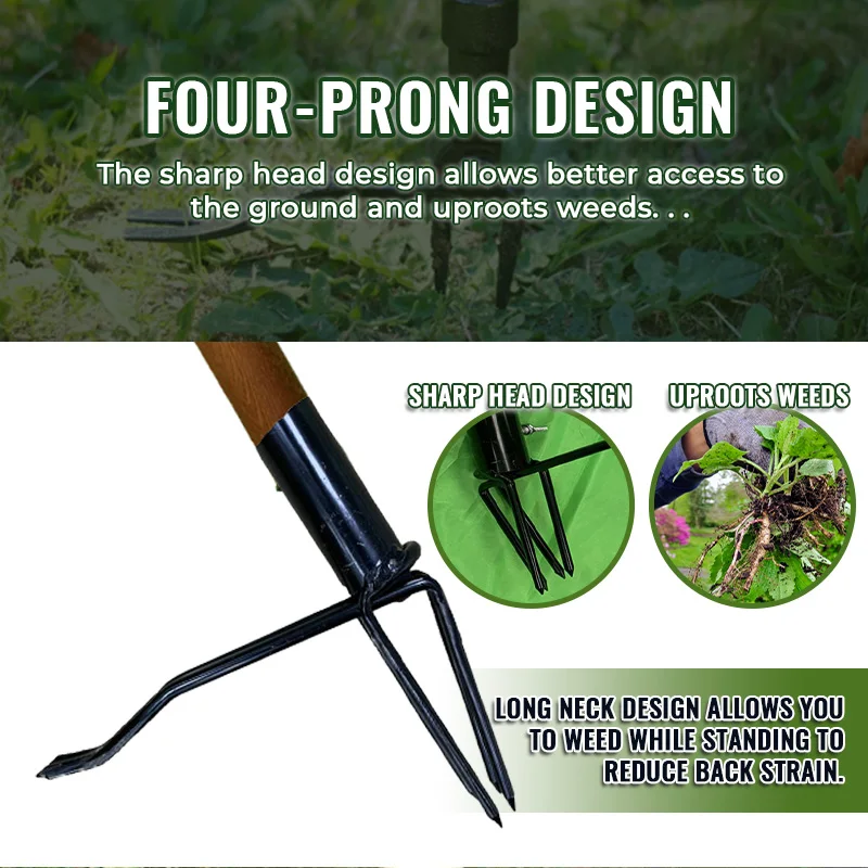 Standing Weed Puller Tool Weeding Hook Manual Garden Lawn Root Remover Weeder Easy Apply Vertical Digging Grass Shovel | Инструменты