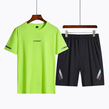 

Men's Casual Tracksuit Shorts Sleeve T-Shirts and Shorts Running Jogging Athletic Sports 2 Piece Set Dry fit Outdoor Summer Wear