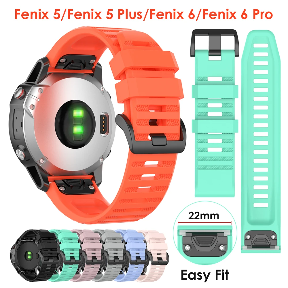 

Ремешок Fenix 7 силиконовый для наручных часов Garmin Fenix 5 Plus 6 Pro Forerunner 935 945 touchs60, 22 мм
