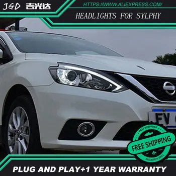 

Car Styling For Nissan Sylphy headlights 2016 Nissan Sylphy headlight led DRL front Bi-Xenon Lens HID