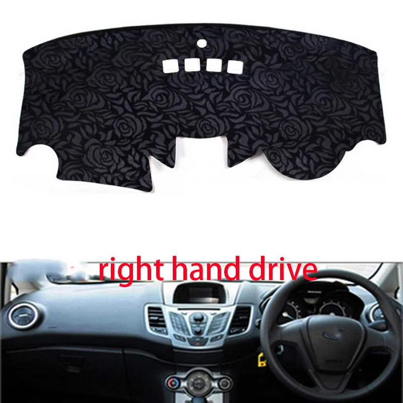 Розовый узор для Ford fiesta 2004 2005 2006 2007- крышка приборной панели наклейки для автомобиля декоративные аксессуары для автомобиля наклейки на автомобиль - Название цвета: Белый