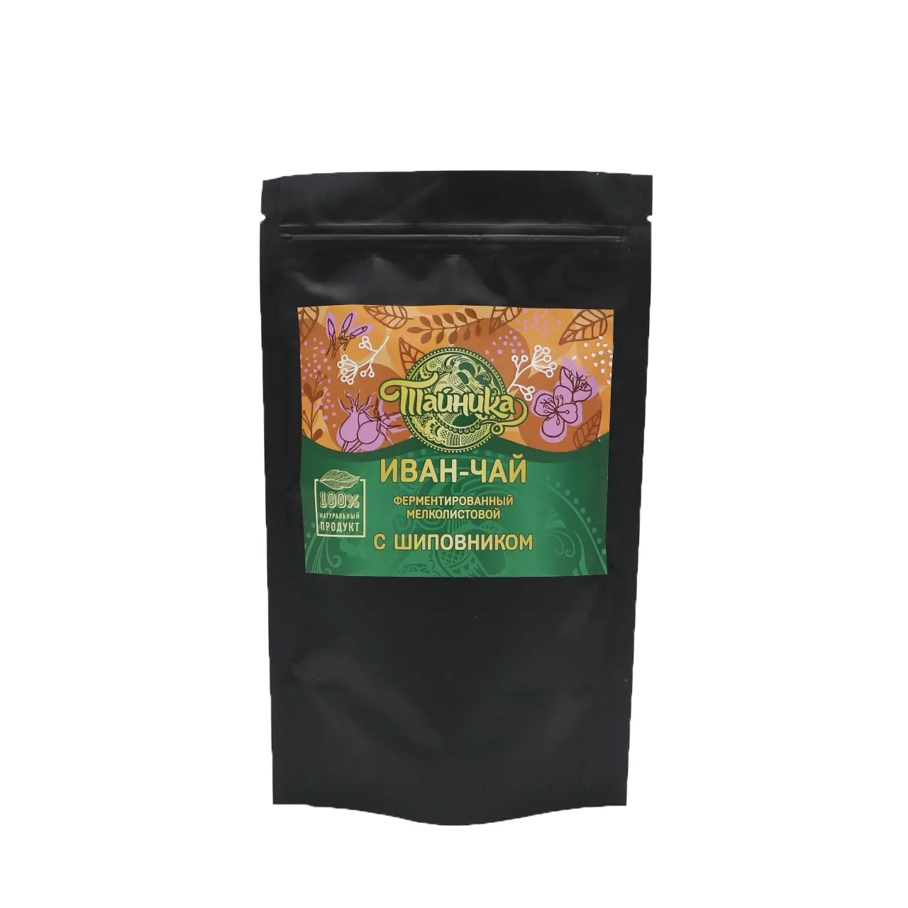 Ivan-tea herbal fermented with rosehip small - leaf natural vegetarian (Cyprus narrow), 150g (2 x 75g) / Tainika