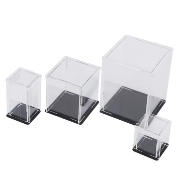 

Hot sale Acrylic Display Case Self-Install Clear Cube Box UV Dustproof For Basketball Action Figures