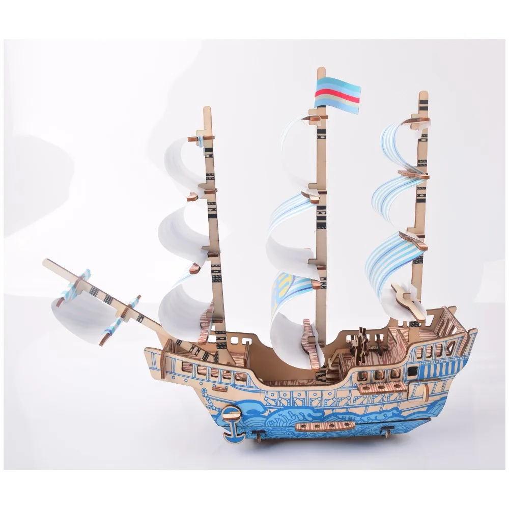 Корабль мечты 3D головоломка DIY деревянная сборка модель парусного корабля Классическая парусная лодка лазерная резка головоломка игрушка для взрослых и детей