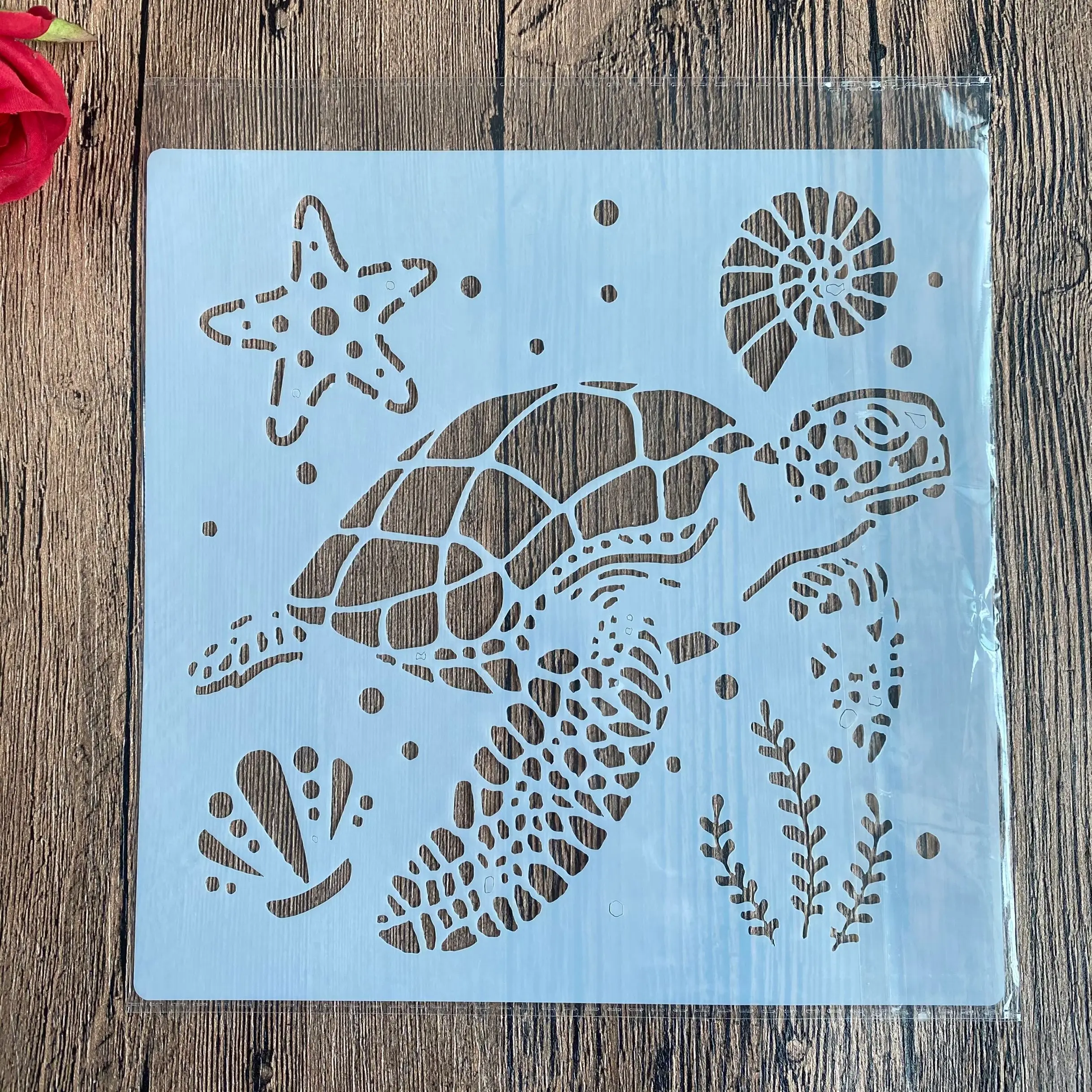 4 개/대 20*20 cm diy 공예 동물 금형 그림 스텐실 스탬프 사진 앨범 나무, 직물, 벽에 양각 종이 카드