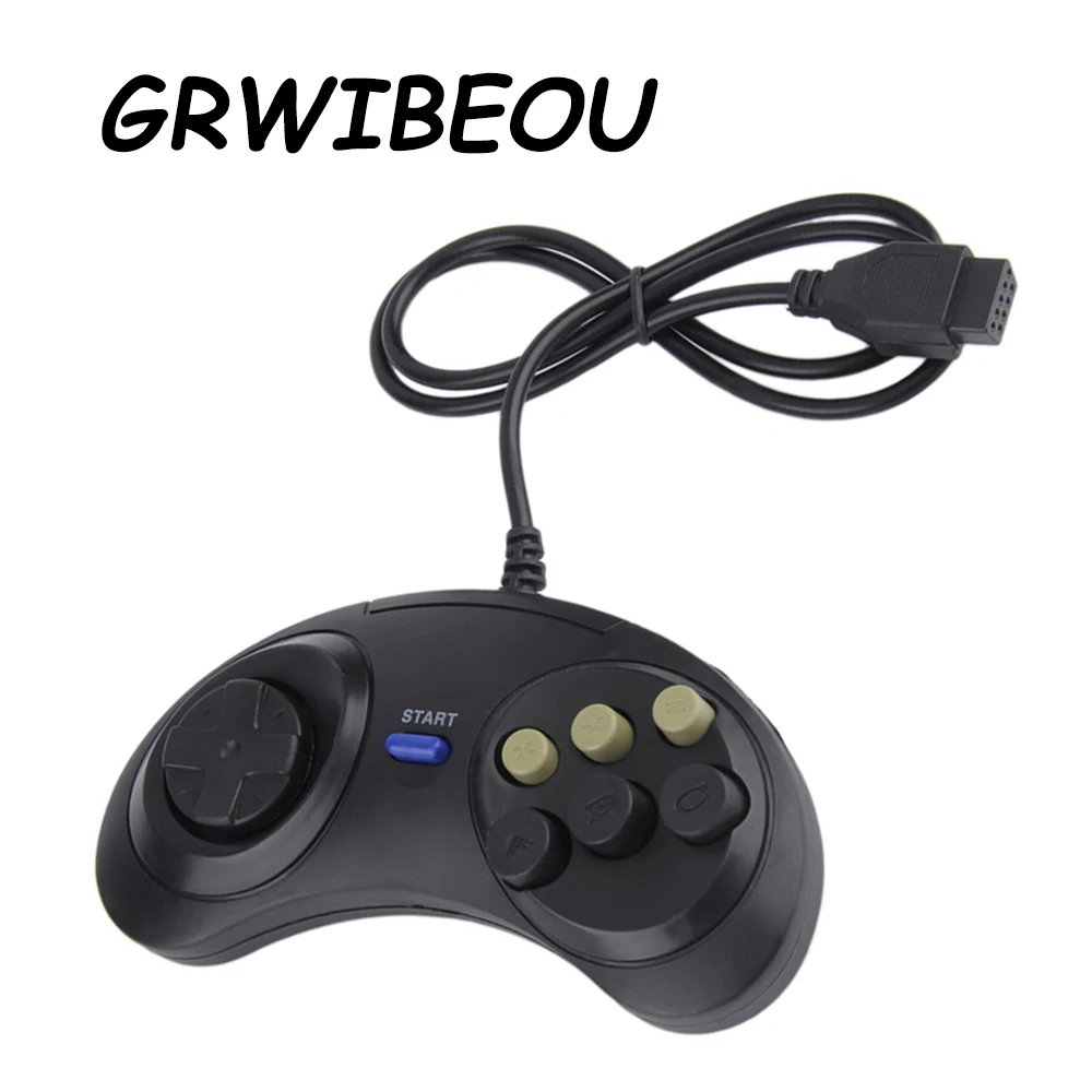 Universal Handle Game Controller Classic Wired 6 Buttons Remote Control For SEGA MD2 PC MAC Mega Drive Gaming Accessories