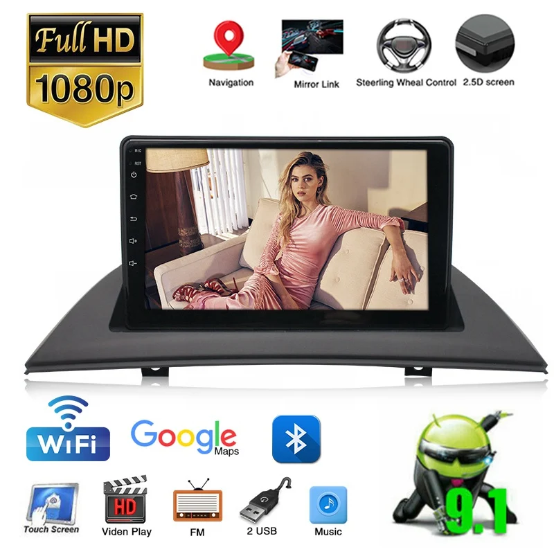 

pcmos Car Electronics Radios 9" Radio Android 9.1 For BMW X3 E83 2004-2012 Stereo MP5 GPS Navigation 2GB+32GB Chromium Styling