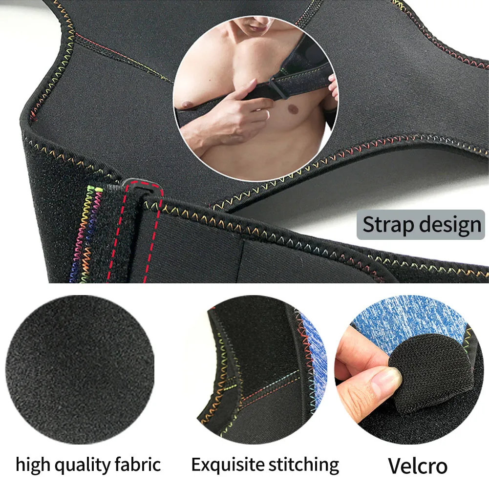 1pc Men Women Shoulder Brace Right Left Support Dislocated Joint Sprain Protective Orthotic Adjustable Rotator Cuff Soreness