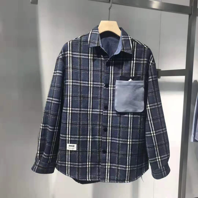 camouflage Мужская рубашка Новое поступление зимняя теплая быстрая модная повседневная клетчатая рубашка с длинным рукавом с принтом Толстая стеганая - Цвет: camouflage