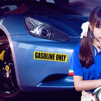 Hot Personality GASOLINE ONLY Vinyl Bumper Motorcycle...