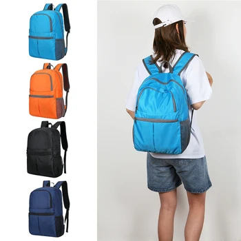 

Foldable Waterproof Outdoor Camping Hiking Backpacks Travel Solid Color Large Capacity Storage Knapsack Sport Bags
