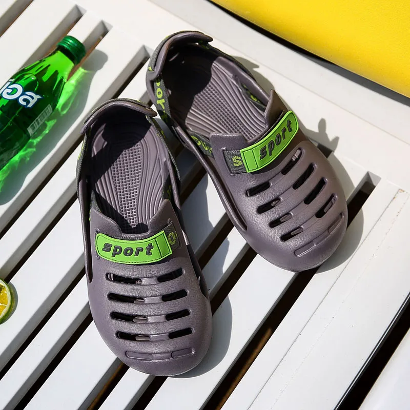 

Outdoor Men Slippers Breathable Walking Beach Sports Sandals Hole Shoes fashion Summer flat Round Toe slipper shoe outside Mar 3