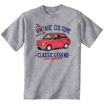 

VINTAGE ITALIAN CAR FIAT 126 PRIMA SERIE - NEW COTTON T-SHIRT