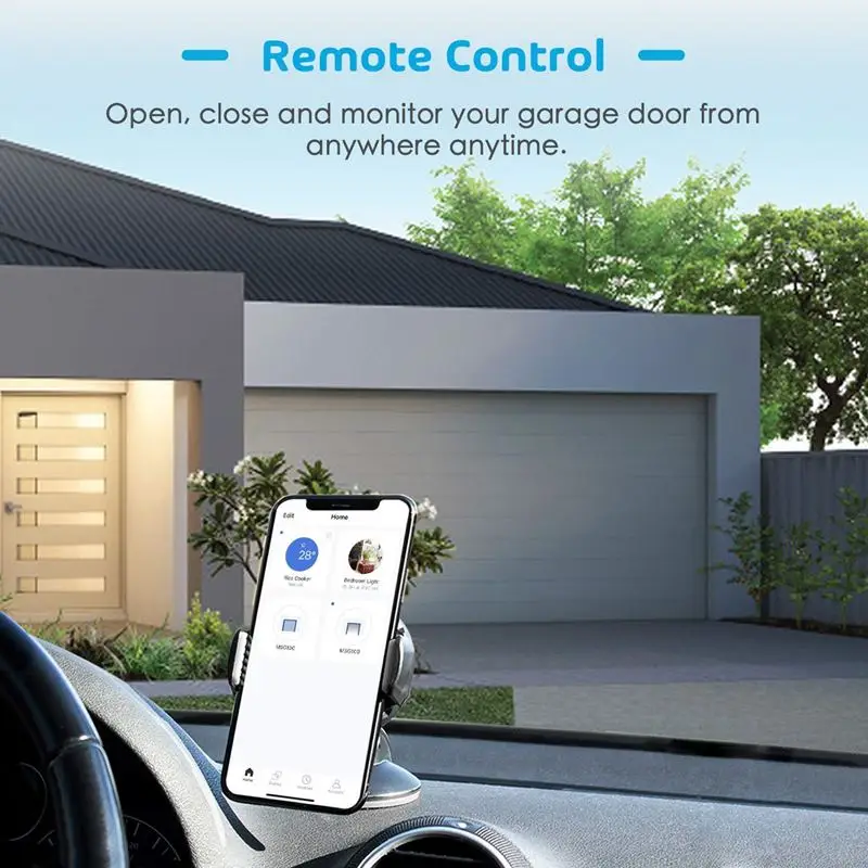 Tuya WiFi Smart Garage Door Openner with APP Control Compatible with Amazon Alexa Google Home IFTTT Voice Control