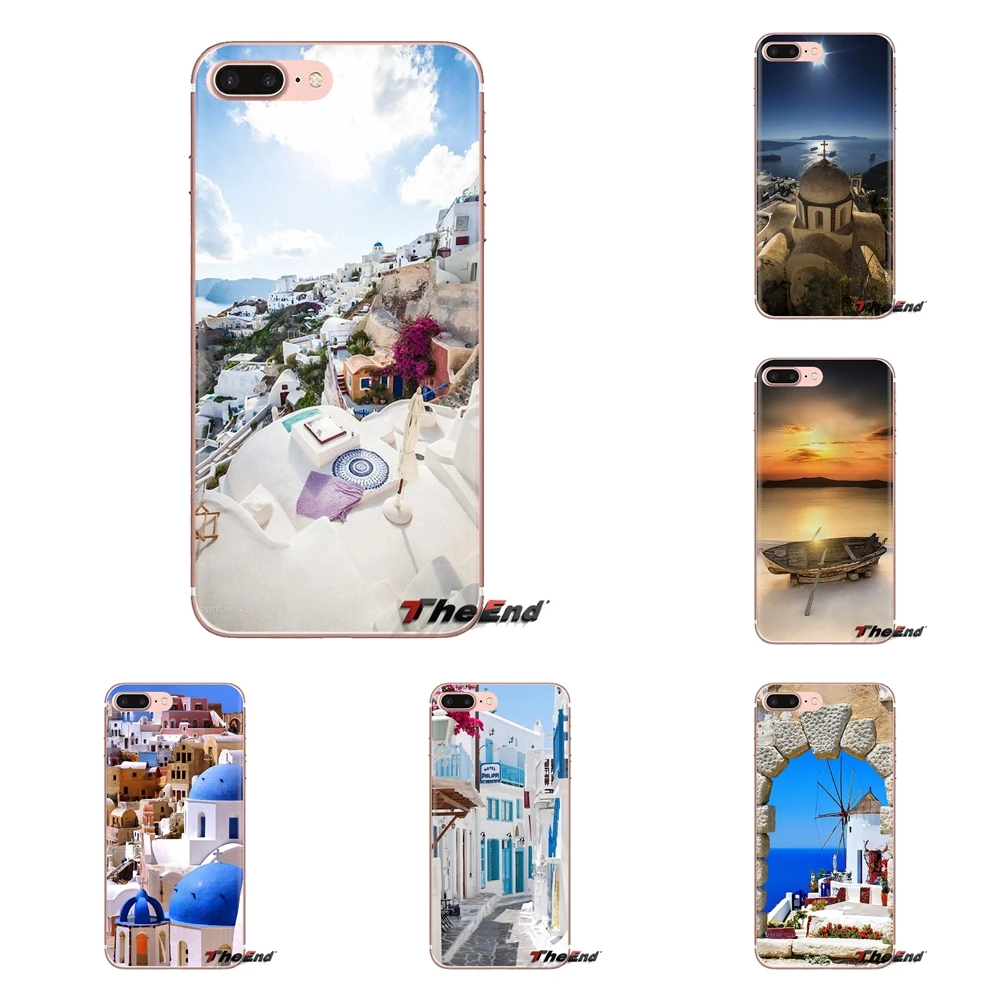 Oia Santorini Sea Greece Scenery TPU Transparent Cases For Samsung Galaxy J1 J2 J3 J4 J5 J6 J7 J8 Plus 2018 Prime 2015 2016 2017 |