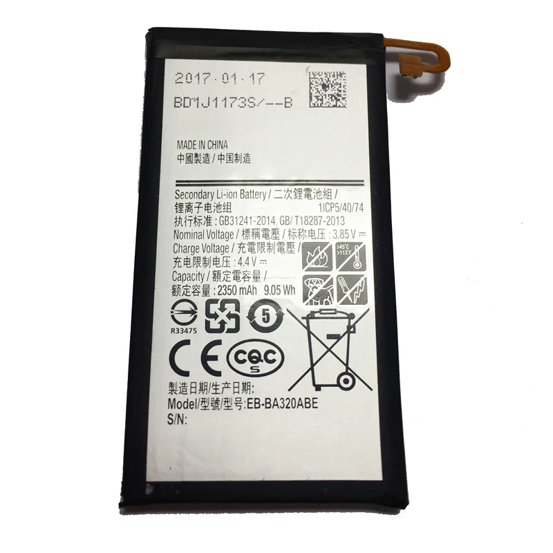 

Mobile Phone Battery For Samsung Galaxy A3 2017 A320 A320F SM-A320F EB-BA320ABE 2350mAh Li-ion Lithium Battery