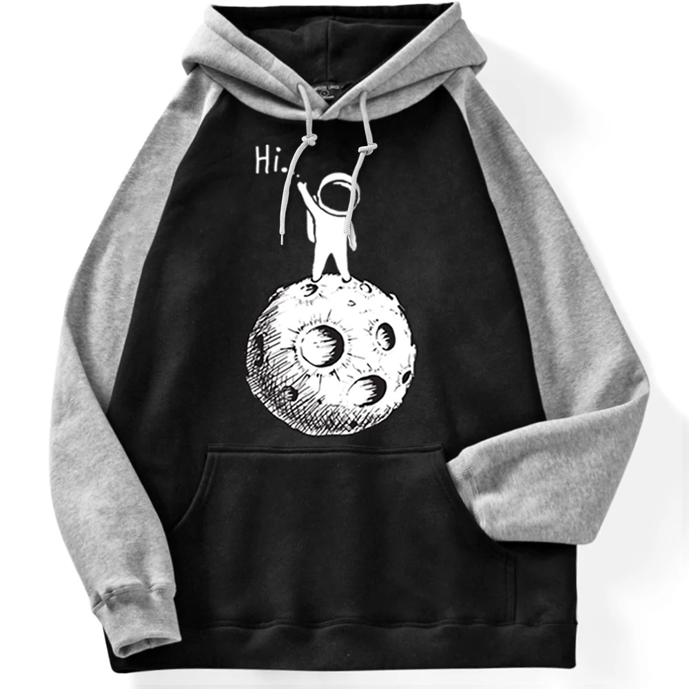 

Hoodies Mens Standing On The Moon Hoodies For Mens Cartoon Cute Image Pattern Clothes Street Fashion Sweatshirt Male Comfortable