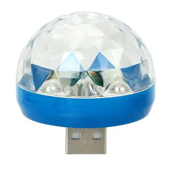 

Mini Stage Light Voice Control Small Magic Ball Light Rgb Mobile Phone Usb Android For Apple Rotating Stage Light Led