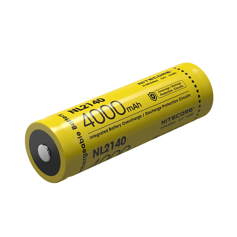 NITECORE 21700 литий-ионная аккумуляторная батарея NL2140 4000mAh 3,7 v/14.4Wh внутренняя безопасность фонарик батарея