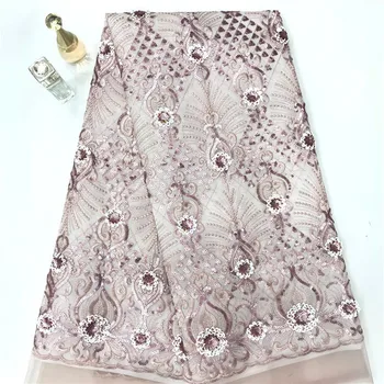 

2020 Latest Nigerian Net glitter Laces Fabrics High Quality Tulle African Laces Fabric Wedding French Tulle Lace Material