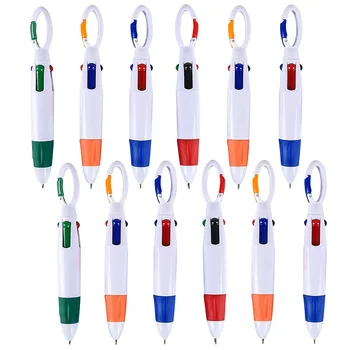 

Shuttle Pens Retractable - Pack Of 12, Four Neon Color Pens in One,With Carabiner Keychain on Top, Great for School Projects and
