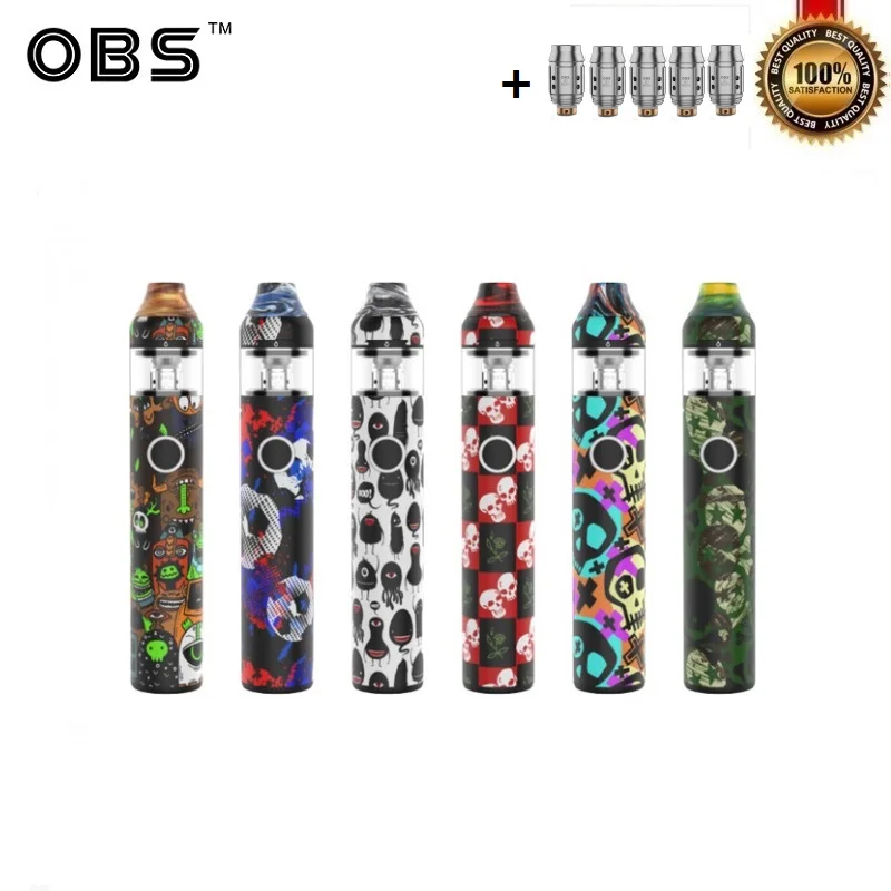 

Original OBS KFB2 AIO Starter Kit Vape Pen 1500mAh Built-in Battery with 2ml Tank & S1 Mesh Coil E-cig Kits VS Cascade One Plus