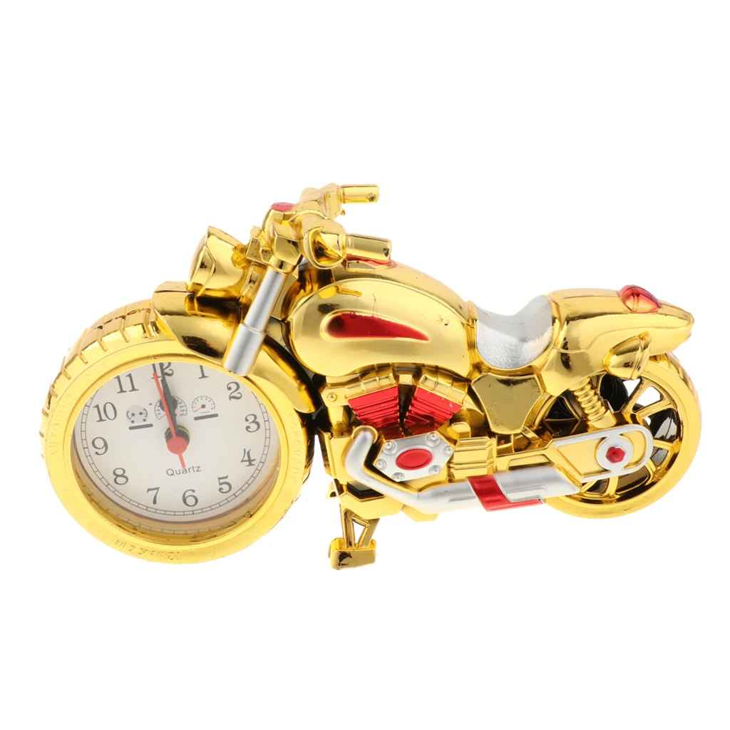 Retro Motorcycle Clock Art Model Motorbike Figure Craft Home Decor Hobby Toy