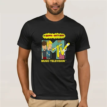 

Beavis and Butt Head MTV Logo T-Shirt Funny Tees Cotton Tops T Shirt Clothes Popular T-Shirt Crewneck 100% Cotton Tees