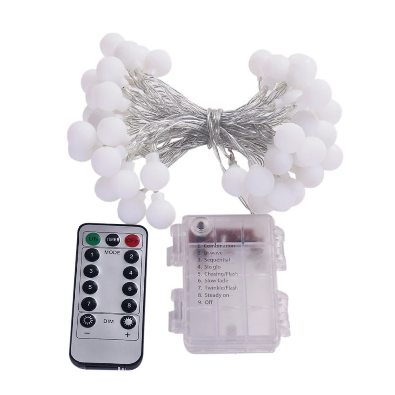 Рождество Глобус гирлянды Водонепроницаемый дистанционное управление вечерние свадебные Декор светодиодные цветные наружные струнные светильники с питанием от аккумулятора