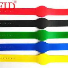 S50 1K 13,56 MHZ силиконовый браслет тип часов ISO14443A NFC браслет RFID браслет контроль доступа много цветов выбрать