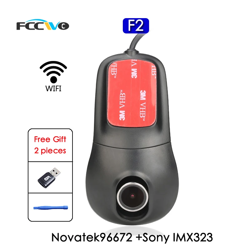 FCCWO F2 Dash Cam Novatek96672 Sony IMX323 WiFi 1080P Car DVR Registrator Video Recorder Auto Camera Dashcam dvrs | Автомобили и