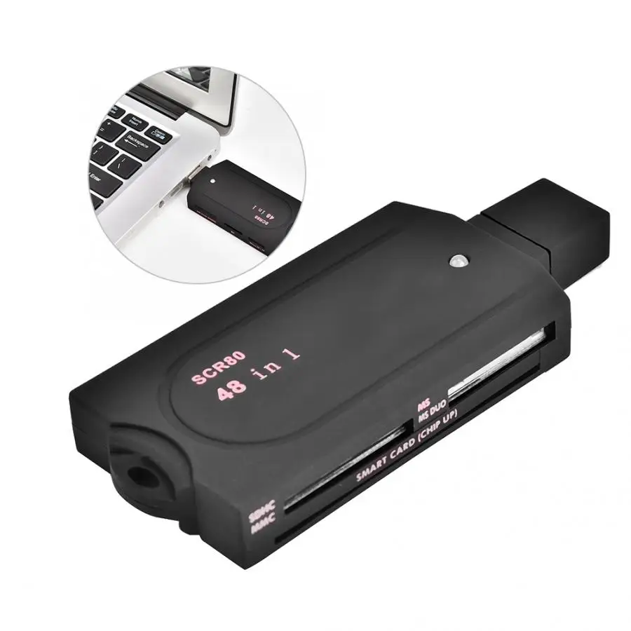 SCR80 USB считыватель смарт-карт карта памяти и ID-карт считыватель смарт-карт