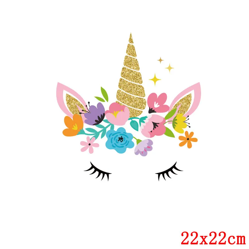 Prajna Unicorn Cartoon Car Heat Transfer Owl Butterfly Iron On Transfers T Shirt  Thermo Stickers Clothing Patch Applique 